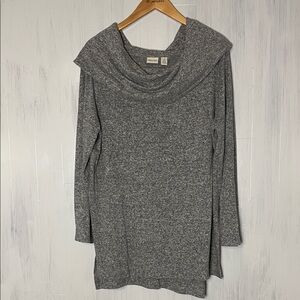 Chico’s Zenergy Grey Cowl Neck Sweater Size‎ XL